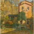 thumbnail image 2 of Carl Moll 15x15 Black Ornate Wood Framed Double Matted Museum Art Print Titled - Landscape in the Riviera Ligure, Italy, 2 of 5