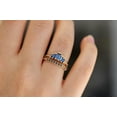 thumbnail image 6 of HeartsAndYou 1.3ct Natural Baguette Blue Sapphire Ring 14k SOLID Yellow Gold Art Deco Crown, 6 of 9
