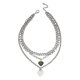 thumbnail image 1 of Women Necklace Multilayer Inlaid Rhinestones Jewelry Exaggerated Thick Chain Necklace for Party--H-Product code 50348 H, 1 of 5