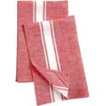thumbnail image 1 of Solino Ensemble de 2 Serviettes de Cuisine en Lin - Rouge et Blanc 17 x 26 Pouces - 100 % Lin Pur Rayures de Ferme Serviettes de Cuisine/thé pour la Fête des Pères - Lavable en Machine et Fabriqué à la Main en Lin Européen, 1 of 6