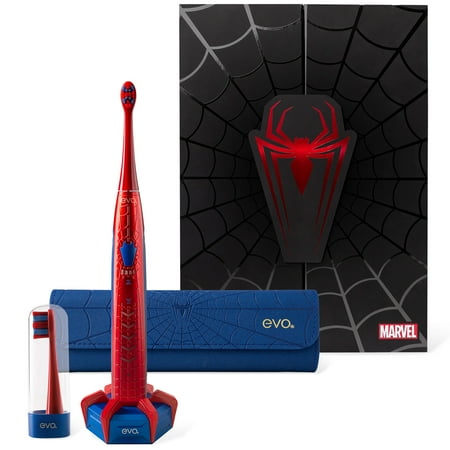 EVO SPM-1 Rechargeable Spider-Man Sonic Toothbrush with Travel Case for Adults Collector s Edition