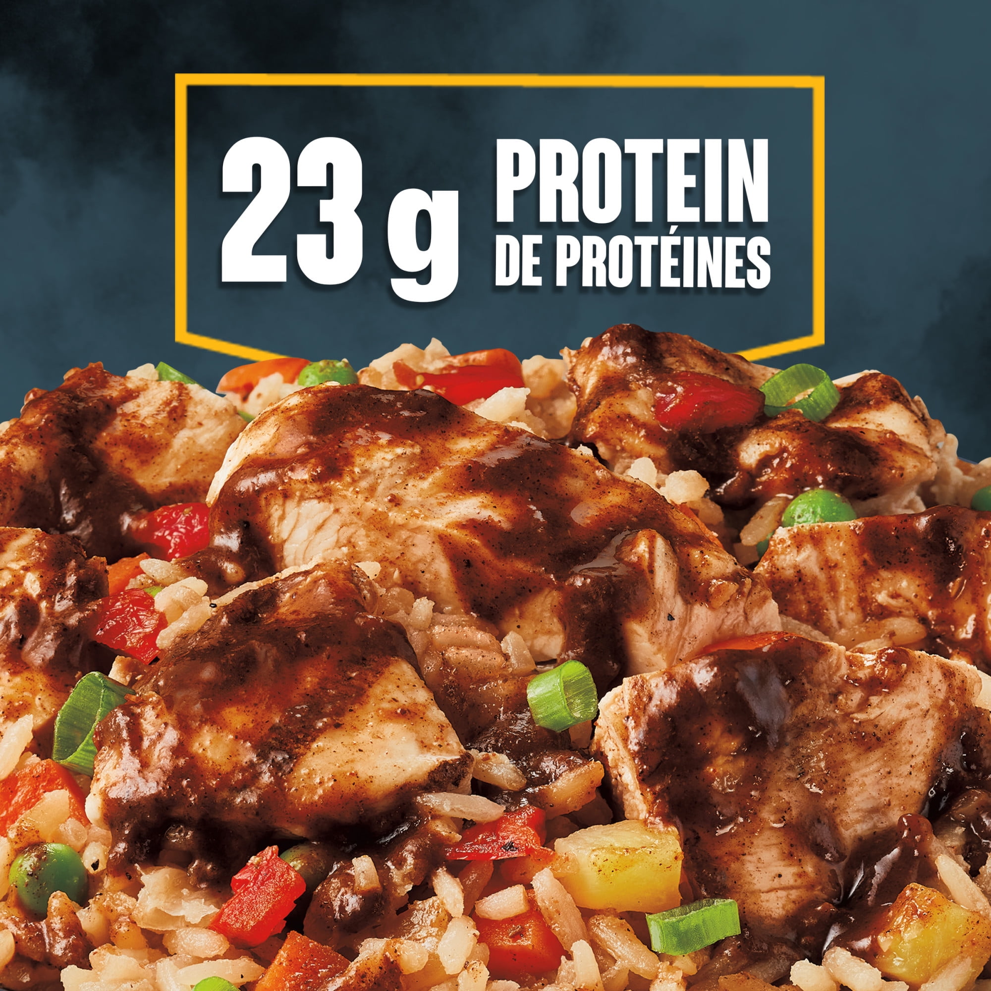 CRAVE Smoky Jerk Chicken on Rice with Pineapple Frozen Meal, 300 G Box, CRAVE Smoky Jerk Chicken on Rice with Pineapple Frozen Meal, 300 g Box