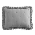 thumbnail image 4 of Well Being 3 Piece Quilt Set, Washed Gel Filled, Microfiber, Light Gray, Queen, 4 of 6
