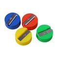 thumbnail image 2 of 100pcs Plastic Round Design Sharpener Pencil Sharpener Handheld Sharpener Students Stationery Supplies for Kids Children (Random Color), 2 of 5