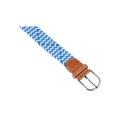 thumbnail image 5 of INSPIRE CHIC Unisex Canvas Elastic Fabric Woven Stretch Braided Belts Blue White Total Length: 41 3/8 inches, 5 of 6