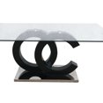 thumbnail image 4 of Global Furniture USA D2207DT Black Glass Top & Stainless Steel Dining Table, 4 of 5