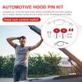 thumbnail image 4 of Para Coche Kit de pasador de pestillo para capó de coche, cerraduras de motor de aluminio, accesorios para coche (rojo), 4 of 8