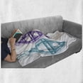 thumbnail image 6 of Lantern Soft Flannel Fleece Throw Blanket, Celebration with Hanging Fanoos Festivities Theme Print, Cozy Plush for Indoor and Outdoor Use, 60" x 80", Multicolor, by Ambesonne, 6 of 6