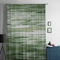 thumbnail image 5 of Vintage Green Semi Sheer Curtains Drapes for Living Room, Bedroom, French Doors Window 108 Inches Long, Modern Geometric Abstract Art Rod Pocket Chiffon Curtain Drapery Voile Draperies Panel, 5 of 6