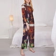 thumbnail image 2 of KLL Beautiful Dreamcatcher1 Print Women's Long Sleeve Pajamas with Pants Sleepwear Loungewear 2 Set-Medium, 2 of 8
