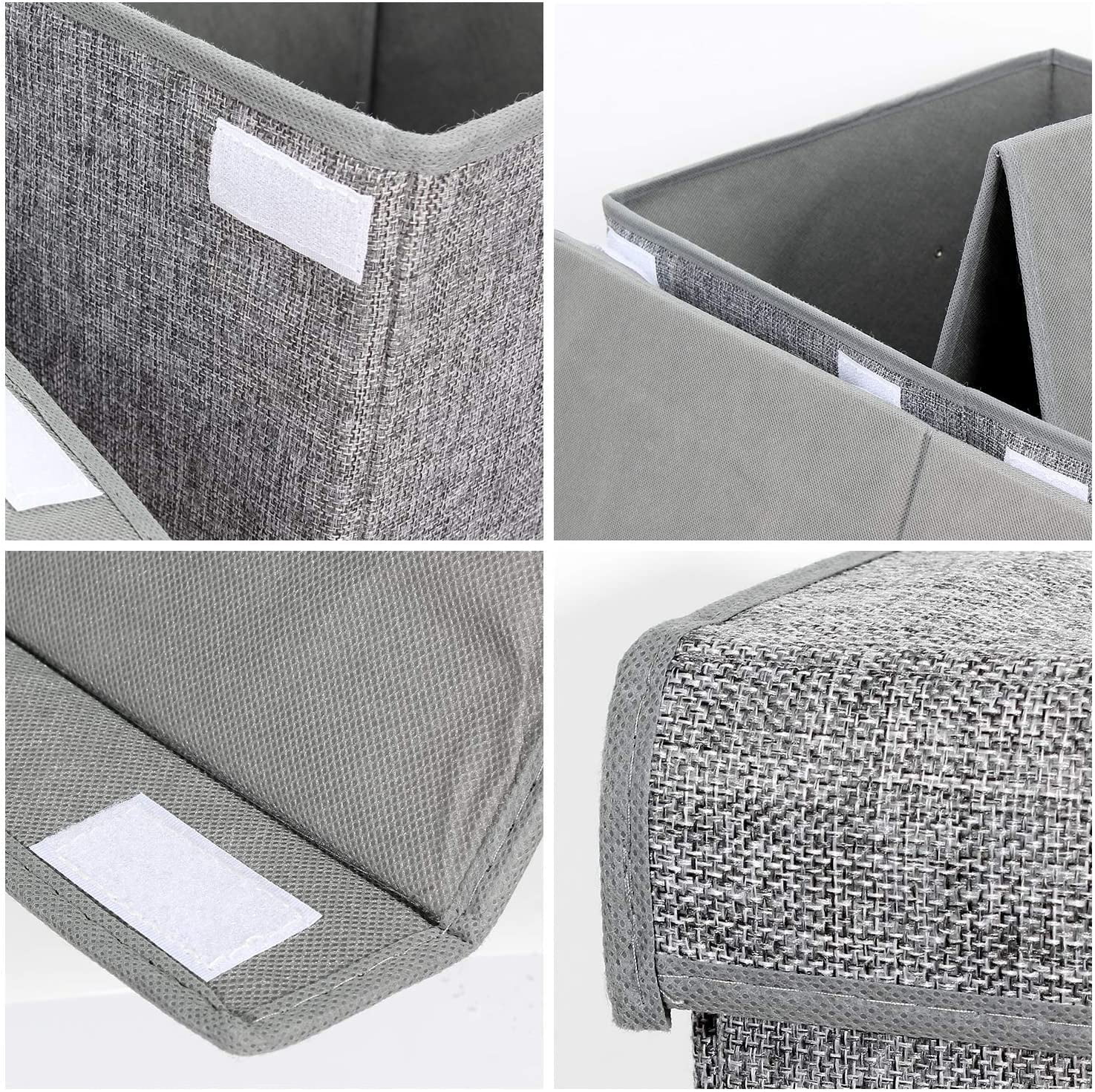 Large Toy Box Chest with Lid, Collapsible Sturdy Toy Storage Organizer Boxes Bins Baskets for Kids, Boys, Girls, Nursery, Playroom, 25"x13" x16" (Linen Gray)