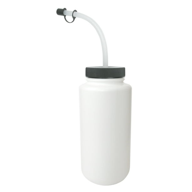 A&R Sports Water Bottle with Curved Straw, White Qt. Plus Walmart