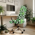 thumbnail image 3 of SCRAWLGOD Soft Computer Office Chair Cover Non-Slip Breathable Boss Chair Slipcovers Easy to Remove High Back Chair Covers for St. Patrick's Day, Four Leaf Clover Spots Cow Print Green, L, 3 of 7