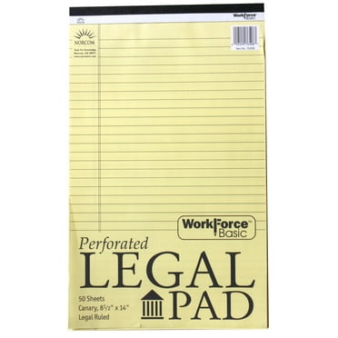 50 Sheets Perforated Legal Pad