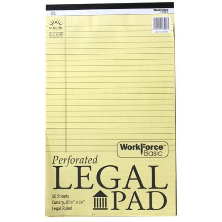50 Sheets Perforated Legal Pad