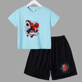 thumbnail image 3 of Conjunto de verano de Marvel Spider-Man para bebé adolescente, camiseta para niño, pantalones cortos, conjunto de 2 piezas, ropa deportiva de manga corta para niño y niña, marca de dibujos animados pa, 3 of 5
