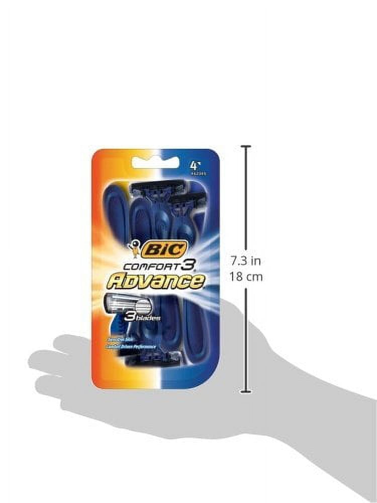 Bic Comfort 3 Advance Shaver, Disposable 4 ea (Pack of 6)