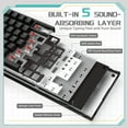thumbnail image 3 of Ajazz AK820 Hot-swappable USB-C Gaming Keyboard with key puller, Black, 3 of 8