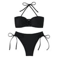 thumbnail image 6 of GEWSEY Women Two Piece Bathing Suits Push Up Bikini Set Stylish Two Piece Swimwear Tankini Top and Bottom Swimsuit for Black for Size S, 6 of 9