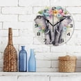 thumbnail image 3 of Wall Clock Elephant 10 Inch Silent Non Ticking Quality Quartz Battery Operated Digital Round Easy to Read for Home Office Kitchen Home Decor, 3 of 7