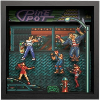 Pixel Frames Street Fighter III 3rd Strike Moment #37 Chun-Li Ryu Fight 9x9  inches Shadow Box Art - Officially Licensed by Capcom 