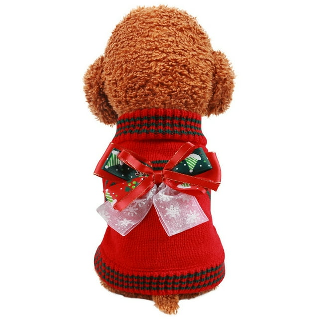 Dog Bowtie Sweaters Christmas Sweaters Xmas Dog Holiday Sweaters New