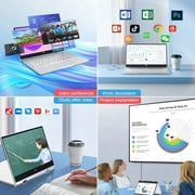 TOPOSH 11.61920*1080P 2-in-1s Touch Screen Mini Laptop,Intel N6000,4 Core,8GB+128GB,Windows 11,Portable,Bluetooth WiFi,Silver,Multilingual for Study,Work,Meeting Daily