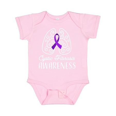 

Inktastic Cystic Fibrosis Awareness with Ribbon and Lungs Gift Baby Boy or Baby Girl Bodysuit