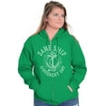 thumbnail image 3 of Funny Nautical Sea Captain Anchor Pun Zip Up Hoodie Men's Women's Brisco Brands 2X, 3 of 6