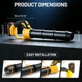 thumbnail image 3 of GlobalSourse Cordless Leaf Blower, 580CFM 180MPH High Power Handheld Blower with 3 x 21V Batteries & Charger,Variable Speed, Lightweight for Lawn, Yard, Driveway, Patio & Outdoor Cleaning, Yellow, 3 of 8
