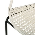 thumbnail image 6 of GDF Studio Belvidere Outdoor Wicker and Glass 3 Piece Chat Set, White and Black, 6 of 13