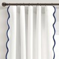 thumbnail image 1 of Paneles de cortina para ventana, decoración exuberante, estilo costero y elegante, 52 x 84 cm, color azul marino, 1 of 7