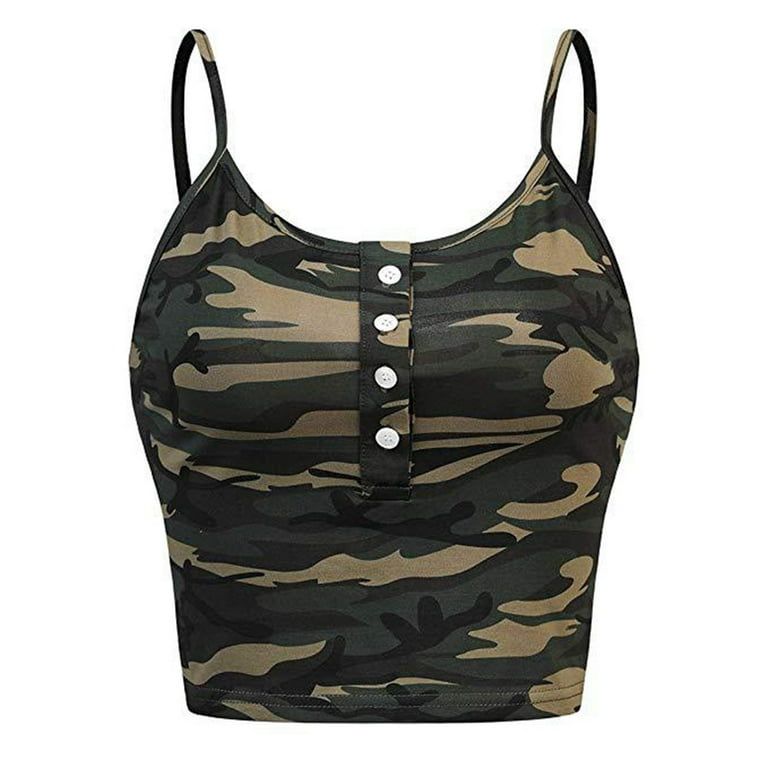Tank Top for Women Sexy Camouflage Print Backless Crop Spaghetti Strap Vest Slim Fit Ce1 Summer Vacation Outfits Clothes S - Walmart.com Tank Top for Women Sexy Camouflage Print Backless Crop Spaghetti Strap Vest Slim Fit Ce1 Summer Vacation Outfits Clothes S - Walmart.com