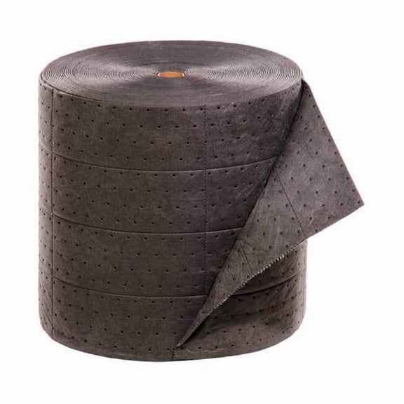 Sorbent Roll, 19 gal, 15 in x 150 ft, Universal, Gray, Polypropylene MAT243