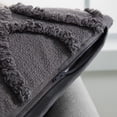 thumbnail image 5 of My Texas House Lantana Tufted Cotton Square Decorative Pillow Cover, 20" X 20", Gray, 5 of 5