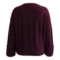 thumbnail image 2 of Suéter George para Mujer, Cuello Redondo, Manga Larga Vino Talla G, 2 of 6