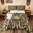 thumbnail image 3 of meiyoeat Rustic Camo Baseball Full Size Comforter Sets for Boys, Grunge Camouflage Bat Bedding Comforter Set, Olive, Black Reversible, 3 Pieces, 1 Comforter and 2 Pillowcases, 3 of 5