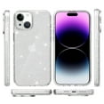 thumbnail image 2 of Glitter Clear Case for iPhone 15, Shining Sparkle TPU Military Grade Shockproof Cover Full Coverage Non-Yellowing Anti-Scratch Translucent Slim Lightweight Case, White, 2 of 8