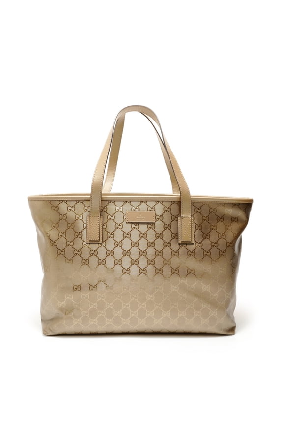 Pre-Owned Gucci GG Imprime Tote Bag, Gold