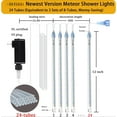 thumbnail image 3 of Christmas Lights Outdoor Meteor Shower Lights 24-Tube 576LEDs Snow Falling Rain Cascading Icicle Light for Xmas Tree Christmas Decorations Wedding Party Holiday Garden Decor, UL Plug Blue, 3 of 8