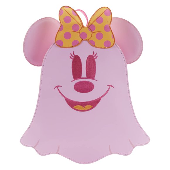 Mochila Loungefly Disney Pastel Ghost Minnie que brilla en la oscuridad