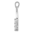 thumbnail image 2 of Real 14kt White Gold 3.2mm Three Stone Circle Pendant Mounting; for Adults and Teens; for Women and Men, 2 of 4
