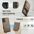 thumbnail image 2 of Allytechgroup for Samsung Galaxy A23 5G Case, Pu Leather Detachable Cards Holder 2 In 1 Wallet Case Comaptible with Magsafe Kickstand Magnetic Shockproof Back Cover for Samsung Galaxy A23 5G, Brown, 2 of 7