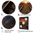 thumbnail image 3 of Designart "Sunset Over Train Tracks I" Train Floater Framed Canvas Prints, 3 of 5