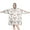 White Buffalo Skull, variant on White Highland Cow Flower Pattern Wearable Oversized Blanket,Wearable Blanket Hoodie for Adults,Cozy Hooded Blankets with Super Pockets,Super Warm Fuzzy Pullover for Women & Men