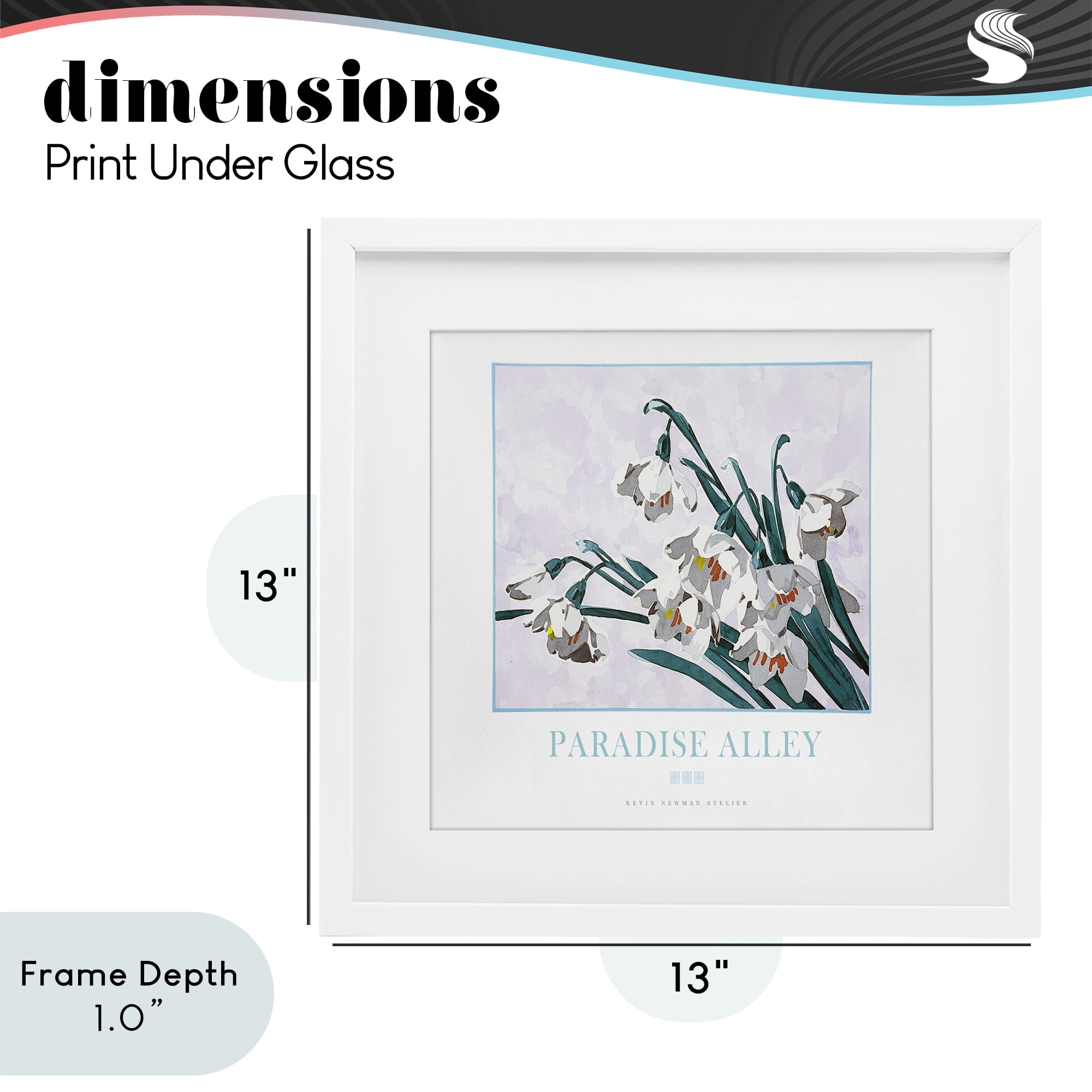 Stupell Industries Paradise Alley White Spring Blooms White Framed Print Under Glass, design by Jadei Graphics