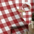 thumbnail image 5 of Farmhouse Buffalo Plaid Sheer Curtains 72 Inches Long 2 Panels Set, Window Sheer Curtains for Living Room/Bedroom, Red White Checkered Light Filtering Rod Pocket Curtain 52'' x 72'' x 2, 5 of 7