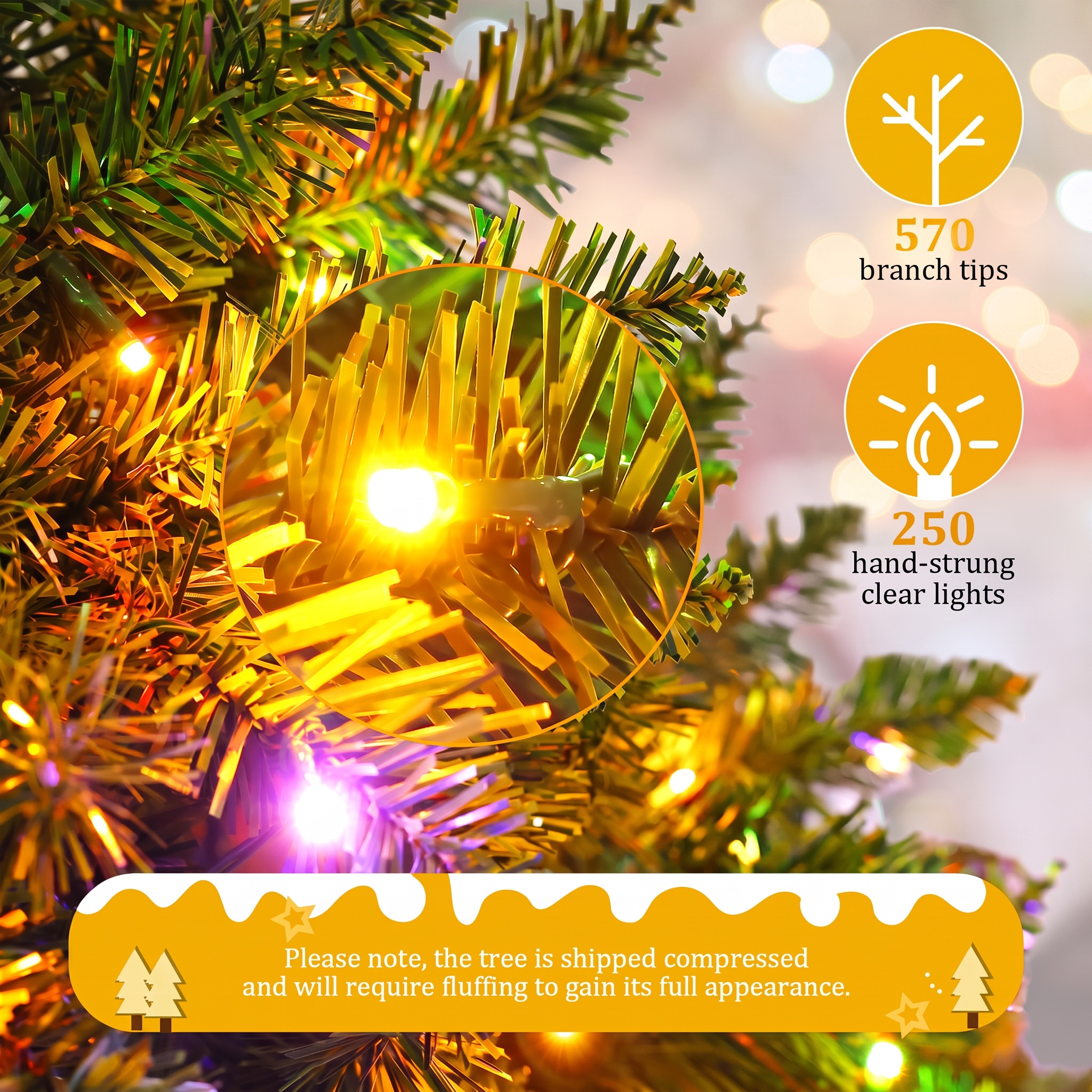 Legooin 6 Ft Pre-Lit Pencil Christmas Tree photo 8