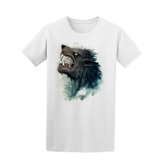 Smartprints Mens Graphic Tee - Howling Werewolf - Regular Fit 100% Cotton
