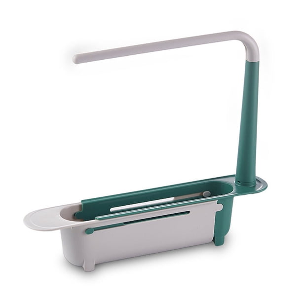 Injueey Rejilla telescópica para fregadero, cuencos de drenaje para verduras, cesta para mostrador de cocina, colador para bañera, Almacenamiento y organización del hogar Verde